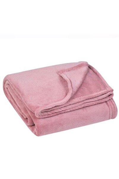 OEM Pătură decorativă din catifea, Uni, roz, 131 x 160 cm