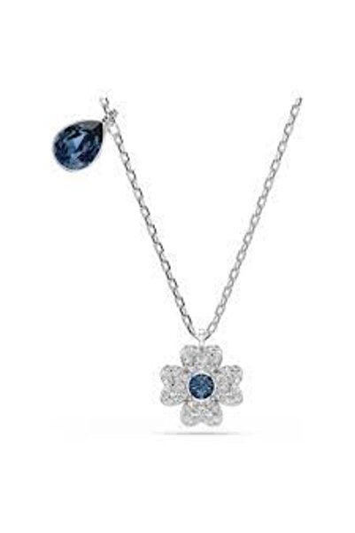 Swarovski 5734553 Ss Te Symbolıca:Necklace Clover Blu/Rhs