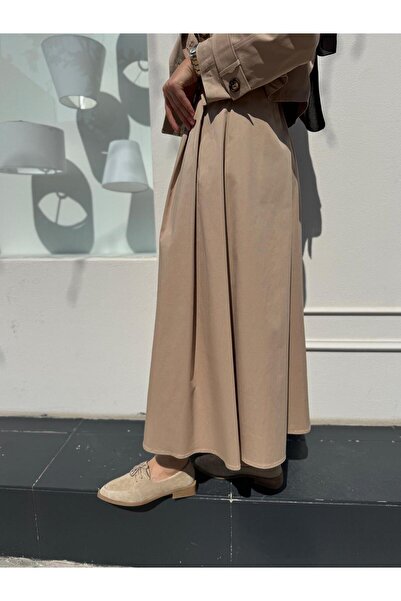 Babil Butik Td4529 Perry Women's Skirt Camel