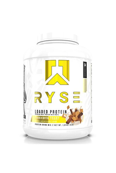RYSE بروتين مصل اللبن المحمّل، خبز محمص بالقرفة، 4 أرطال، 54 حصة، بروتين مصل اللبن الممتاز، ألياف بروبيوتيك
