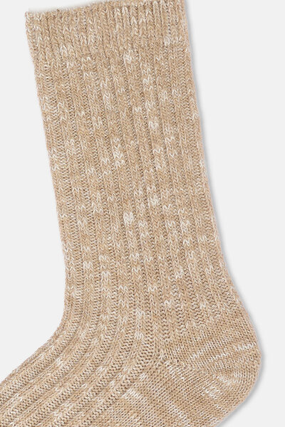 Eros Beige Women's Cotton Winter Socks