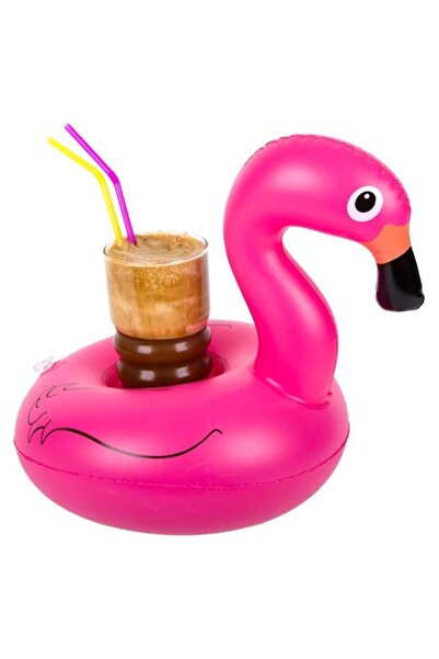 ANTBRO Inflatable Flamingo Decorative Cup Holder for Pool, Pink, 22x23cm