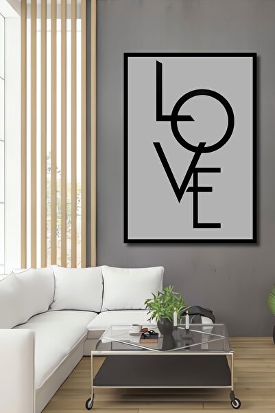 Teona Ahşap Tablou decorativ din lemn dreptunghiular cu aspect de rama de dragoste