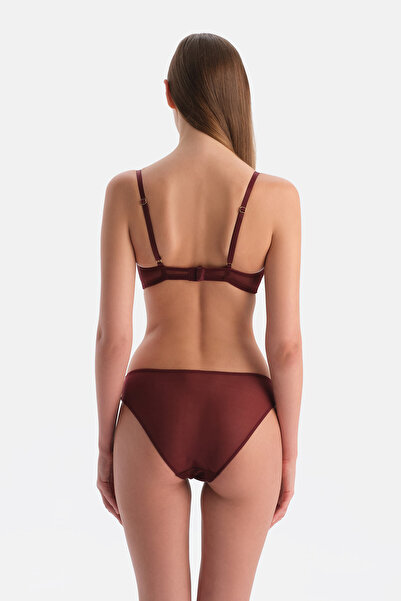 Eros Burgundy Lace Brief Panties