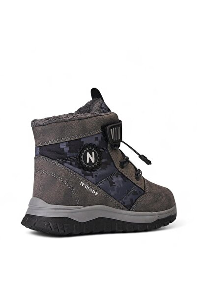 SHOUGO Μπότες για αγόρια με επένδυση από γούνα, αντιολισθητική σόλα, αδιάβροχες μπότες