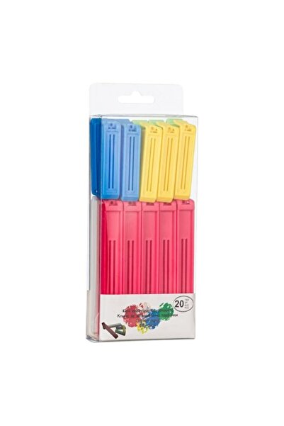 ANTBRO Set 20 Clipsuri din plastic color, pentru sigilarea pungilor, 10cm si 6cm