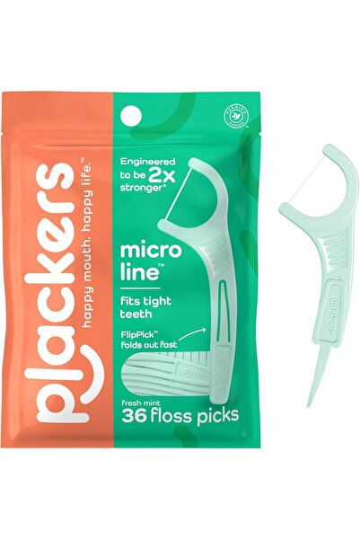 Plackers أعواد تنظيف الأسنان بنكهة النعناع المنعش، 36 قطعة