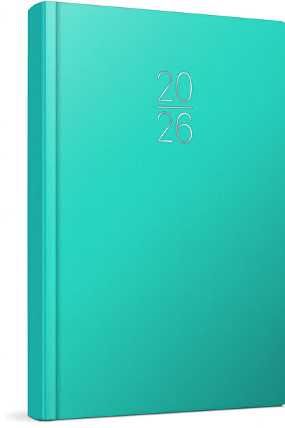 Andofis 2026 Дневник Дневен 17x24 Твърда корица Тъкано подвързване Тюркоаз