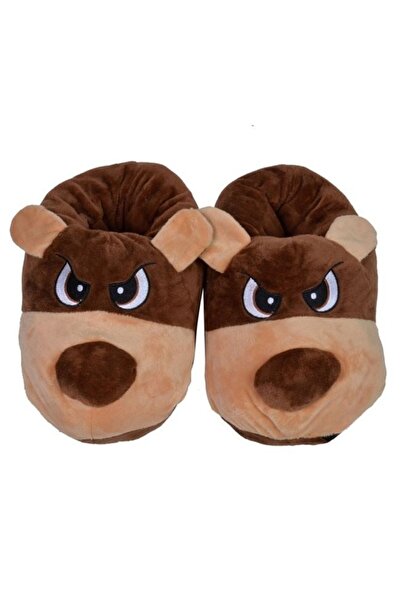ANTBRO Slippers for Men Antbro, Brown, 3D Dog Shape, Size 40-42