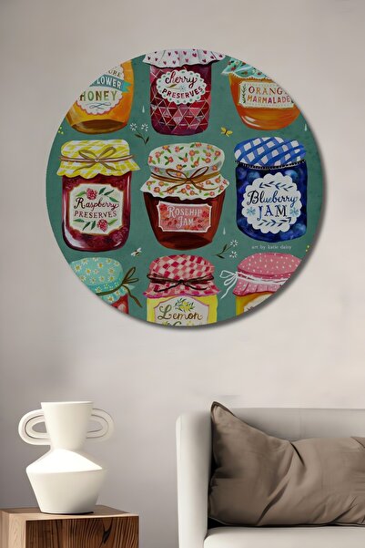 Teona Ahşap Borcan rotund decorativ din lemn pentru conserve de gem de culoare