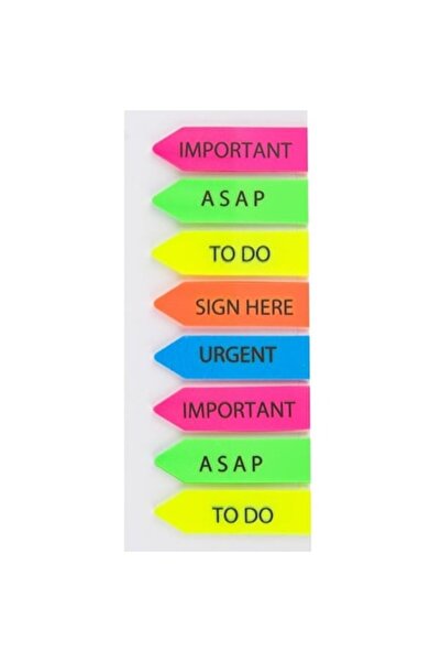 ANTBRO Set sticky notes for indexing Antbro® with 200 sheets in arrow form with different messages, multic