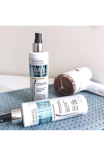 BRONZENET Advanced Clinicals Keratin Smooth & Shine Hair Conditioner Spray, 237 ml