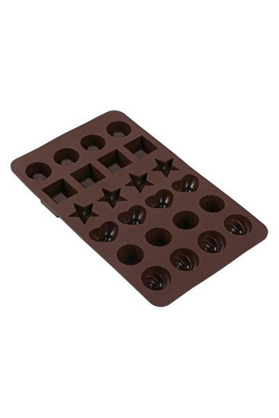ANTBRO Formă de silicon pentru 24 de praline, 6 modele diferite, 24x18.5x2.5cm