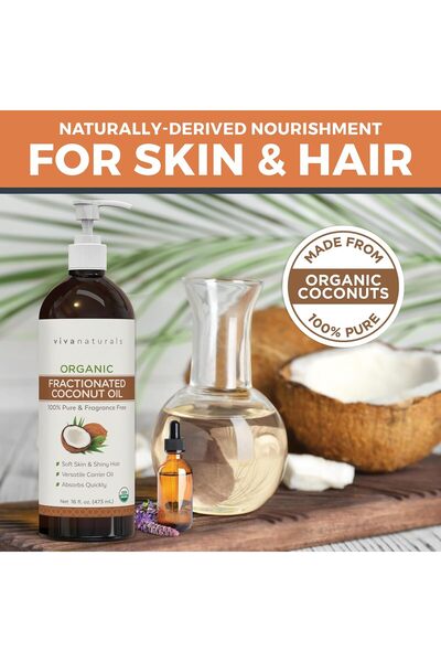 Viva Naturals Organic Fractionated Coconut Oil - 16 oz