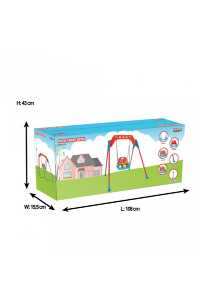 PİLSAN 3in1 swing for babies and children Red for outdoor and indoor use, metal frame, swing with