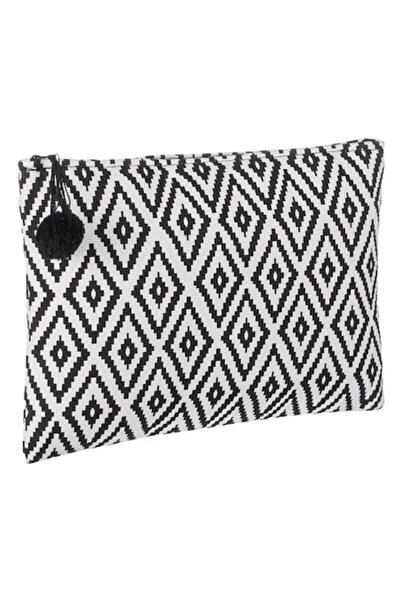 Nebunici Τσάντα καλλυντικών από Βαμβάκι και Πολυεστέρας, Μοτίβο ρόμβου, λευκό...