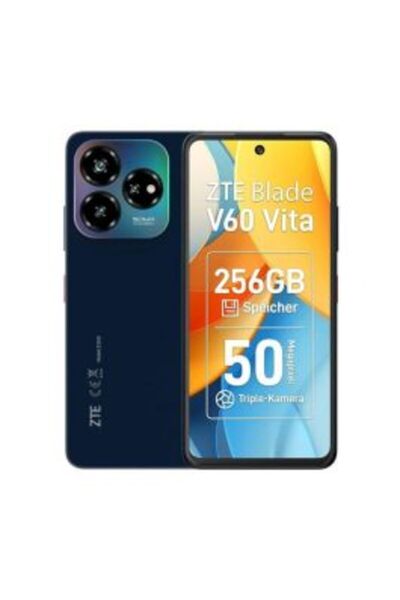 ZTE Telefon mobil Blade V60 VITA, 6GB RAM, 256GB, Dual-SIM, 4G, Dark Blue