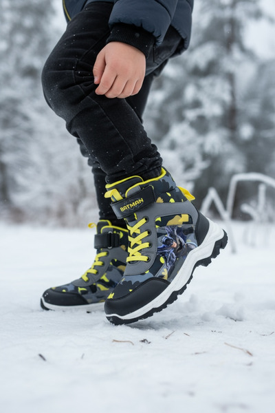 JOJO KIDS Μπότες χιονιού για αγόρια, εσωτερική επένδυση από φλις, αντιολισθητική σόλα, μπότες με velcro