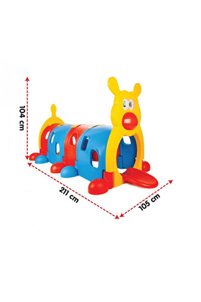 PİLSAN Caterpillar Tunnel Playground Multicolor, indoor/outdoor use, durable material, stainless steel