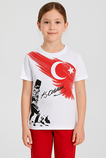 Sibel Günay Butik Παιδικό μπλουζάκι Ataturk Kocatepe και Τουρκική σημαία με τ...