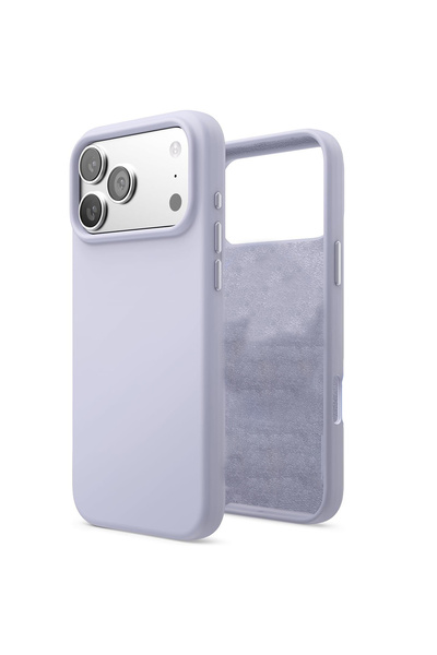 Merwish Apple Iphone 17 Pro Uyumlu Içi Kadife Lansman Silikon Kılıf Kapak Lila