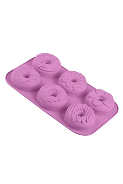 ANTBRO Set 6 forme de copt din silicon pentru mini gogoși, cu diferite forme,...