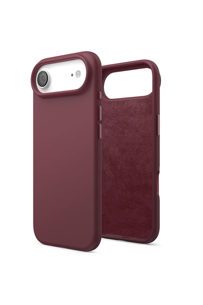 Merwish Apple Iphone 17 Air Uyumlu Içi Kadife Lansman Silikon Kılıf Kapak Bordo