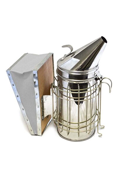 Generic Bee Hive Smoker with Heat Shield Silver
