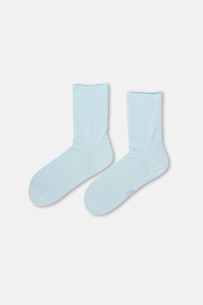 Eros Light Blue-Blue Women's 2-Piece Modal Basic Socks