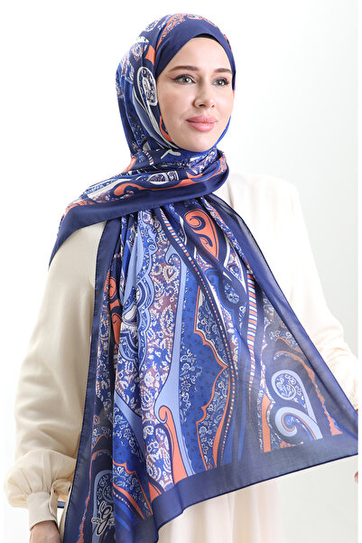 sefamerve Şal moale cu model 70313-05 Saks