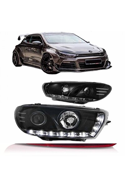 X POWER TUNİNG VW SCİROCCO 2009-2017 SONAR SİYAH LEDLİ ÖN FAR