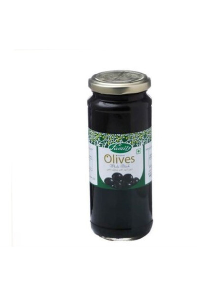 FAMİLY زيتون أسود كامل في محلول ملحي – 12 × 200 غرام