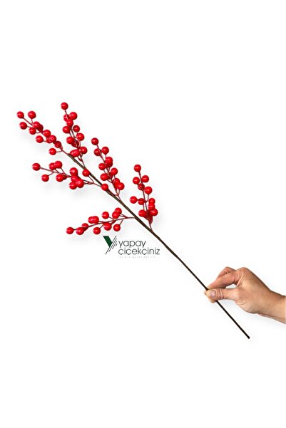 YAPAY ÇİÇEKÇİNİZ 64 cm Yapay Yılbaşı Kokina Dalı