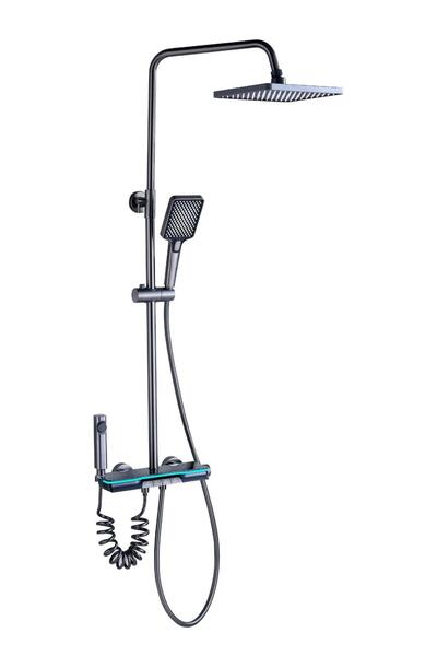 Aquamix PİANO LED IŞIKLI antracite DUŞ SETİ