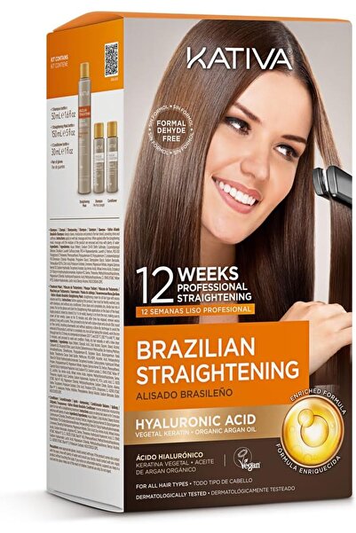 Kativa مجموعة فرد الشعر البرازيلي - شعر ناعم ولامع لمدة 12 أسبوعًا