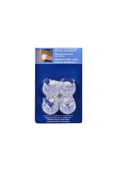 OEM Set 4 furniture corner protectors, round transparent silicone, BabySafe PT-2891H-888