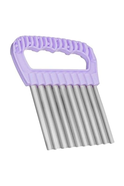 ANTBRO Cuțit de bucătărie pentru felierea/tăierea fructelor și legumelor cu model ondulat, 13,5x11cm