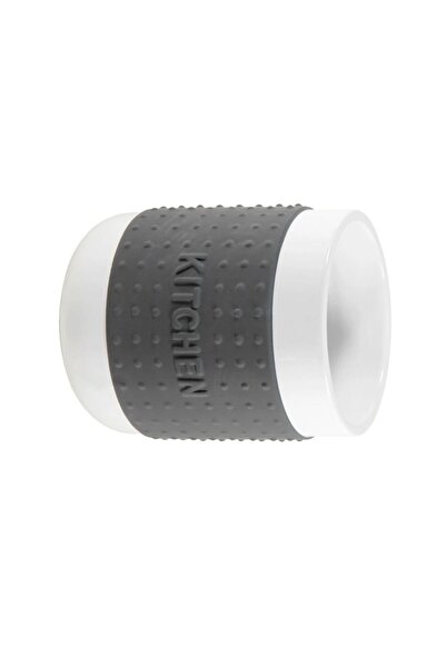 OEM Suport pentru tacâmuri, ceramică, Ø 10,5 x 14 cm, alb cu gri