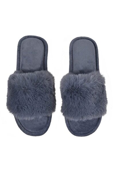ANTBRO ® Women's House Slippers with Faux Fur, Gray, Size 36-37