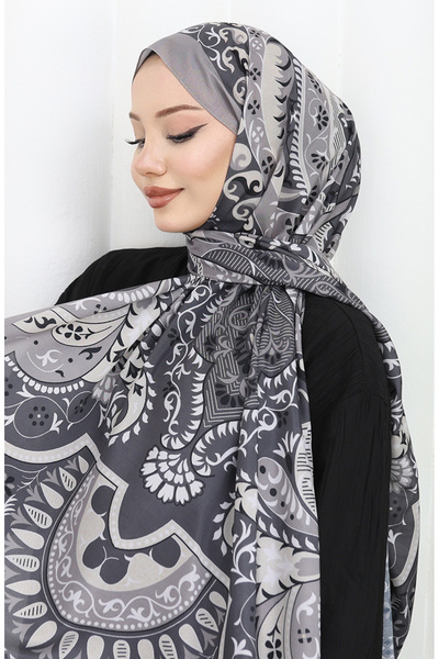 sefamerve Şal moale cu model 70314-12 afumat