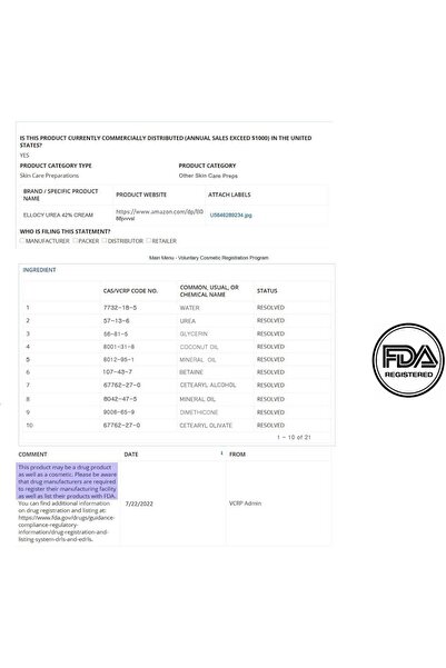 Ellocy كريم القدمين بنسبة 40% من اليوريا مع حمض الساليسيليك، 4.2 أونصة من Elo...