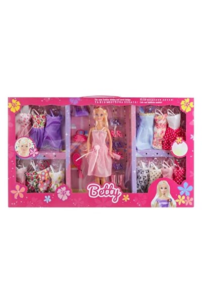 ANTBRO Set de joacă pentru păpușă Betty cu 15 rochii diferite și diverse acce...