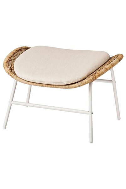 hobiurun Ayak uzatma taburesi, rattan-risane natürel, minderli