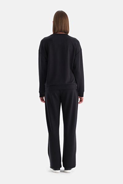 Eros Black Wide Leg Basic Modal Pants