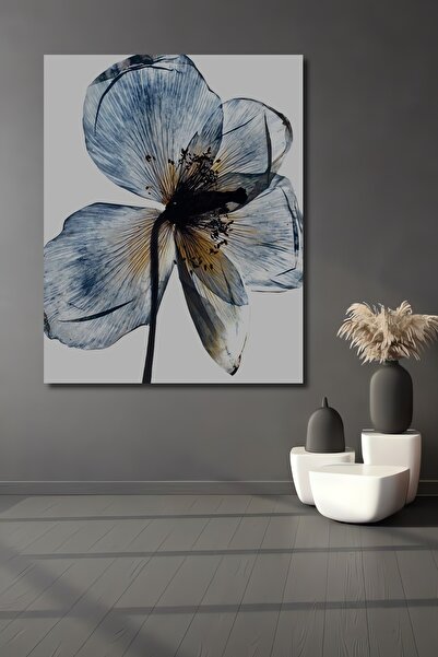 Teona Ahşap Tablou decorativ din lemn dreptunghiular Simplitatea floriilor albastre