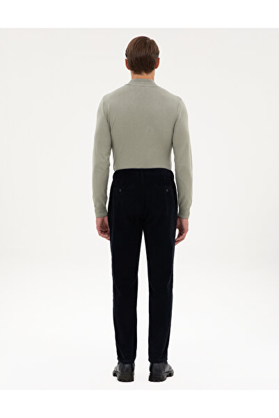 Pierre Cardin Lacivert Carrot Fit Beli Lastikli Kordonlu Kanvas Pantolon 50315294-VR033