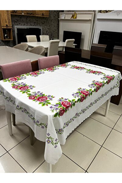 GÜNEYKUMAŞ غطاء طاولة طباعة رقمية مقاوم للبقع 140×180