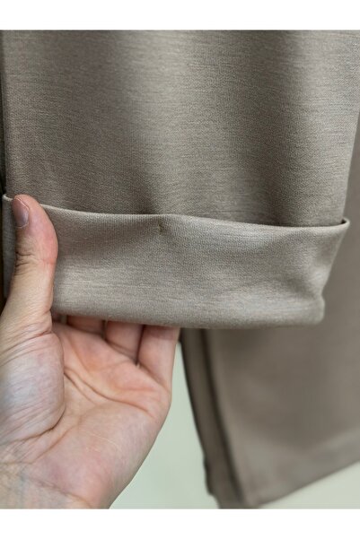 BENAHOLL Dorista Διπλό Μανίκι άνοιγμα Casual Tunic-NA822 Mink