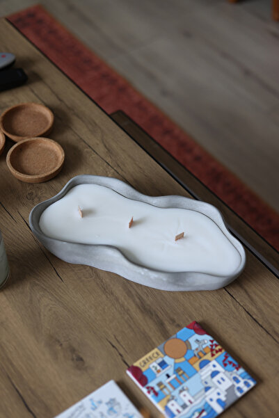 myrâvis Ylang Ylang ve Tarçın Kokulu 3 Fitilli El Yapımı Dekoratif %100 Doğal...