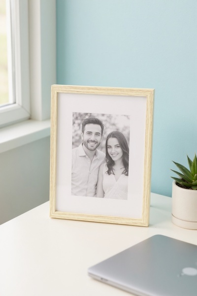 EMNASA ΞΥΛΙΝΗ ΚΟΡΝΙΖΑ ΜΕ ΓΥΑΛΙ ΣΤΗΝ ΠΡΟΣΟΨΗ, ΣΕΤ 4 ΤΕΜΑΧΙΩΝ, 25x20, ΔΙΑΚΟΣΜΗΤ...